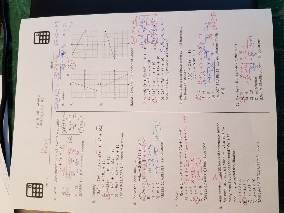 Eoc review packet math 1