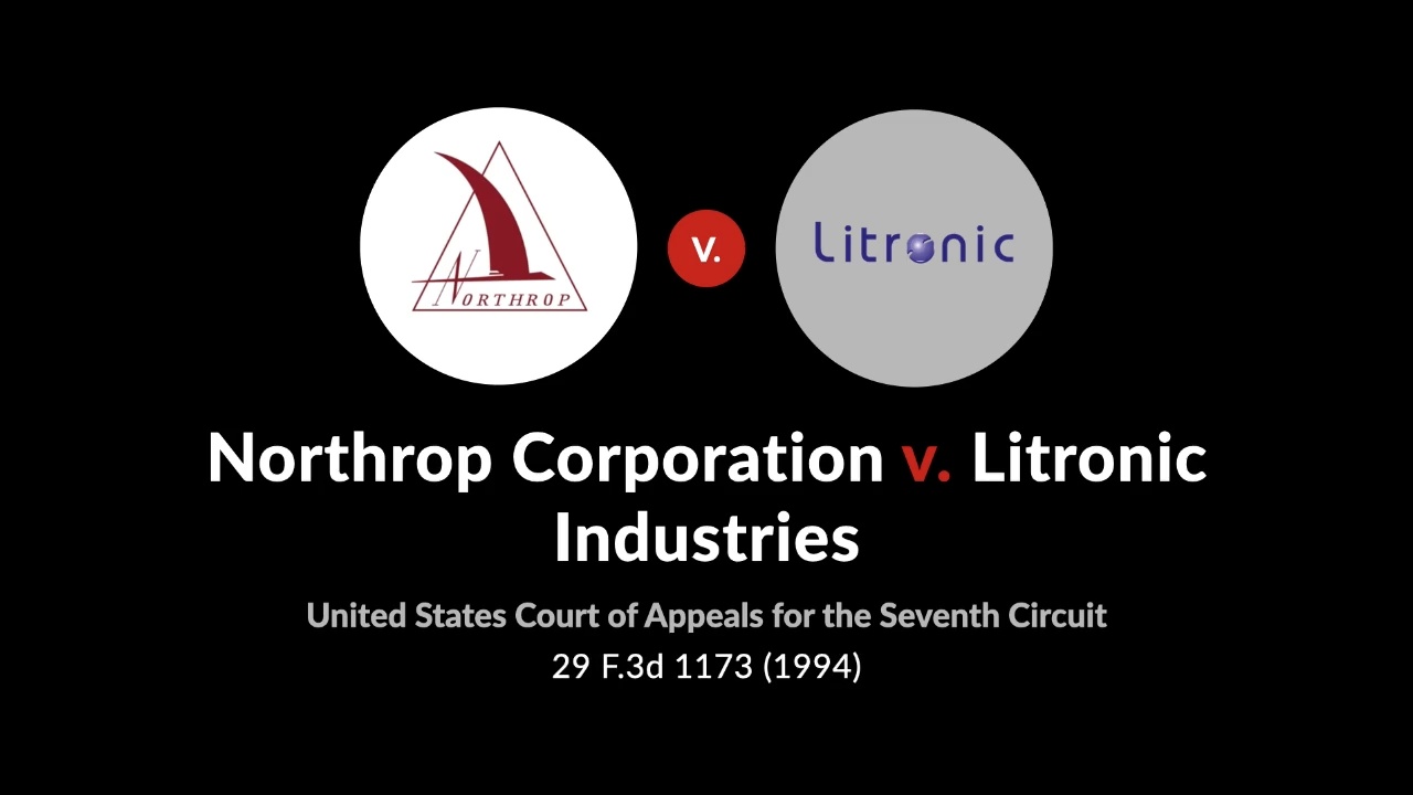 Northrop corp v litronic industries