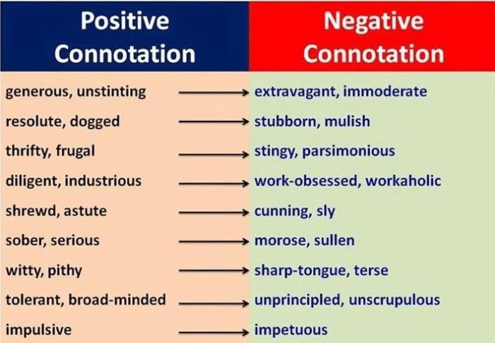 Negative connotation which most has word th